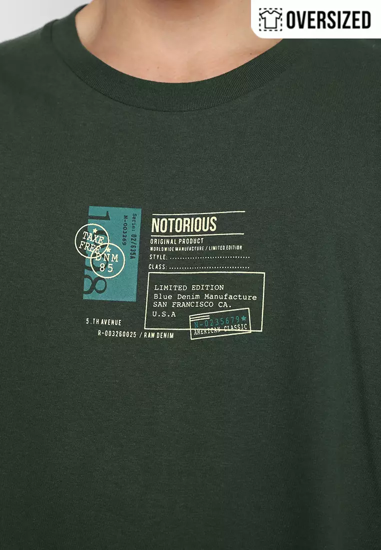 RBJ T-Shirt Cotton Oversized Pria 2079230331