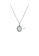 Glamorousky silver 925 Sterling Silver Fashion Simple Geometric Oval Imitation Opal Pendant with Necklace F5E79ACD96D8B1GS_2