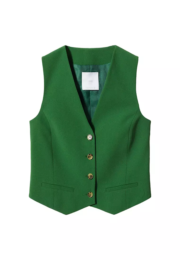 Buy Mango Buttons Suit Waistcoat 2024 Online | ZALORA Philippines