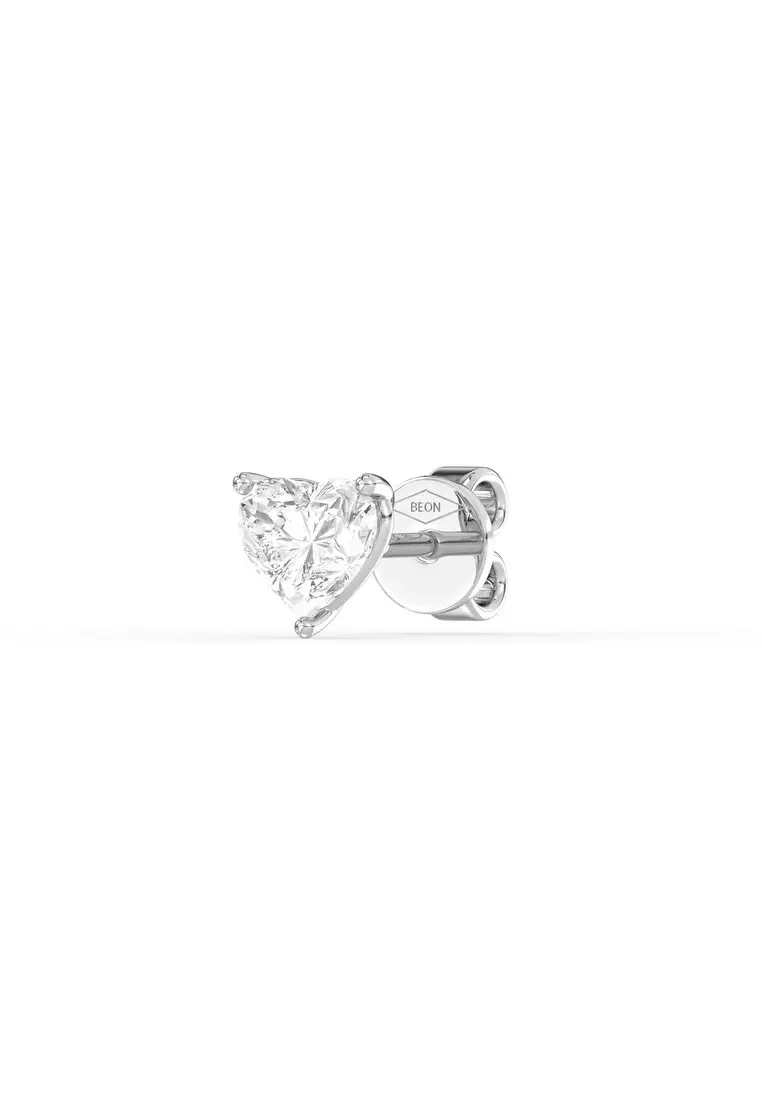 0.80ct Platinum Heart Diamond Studs