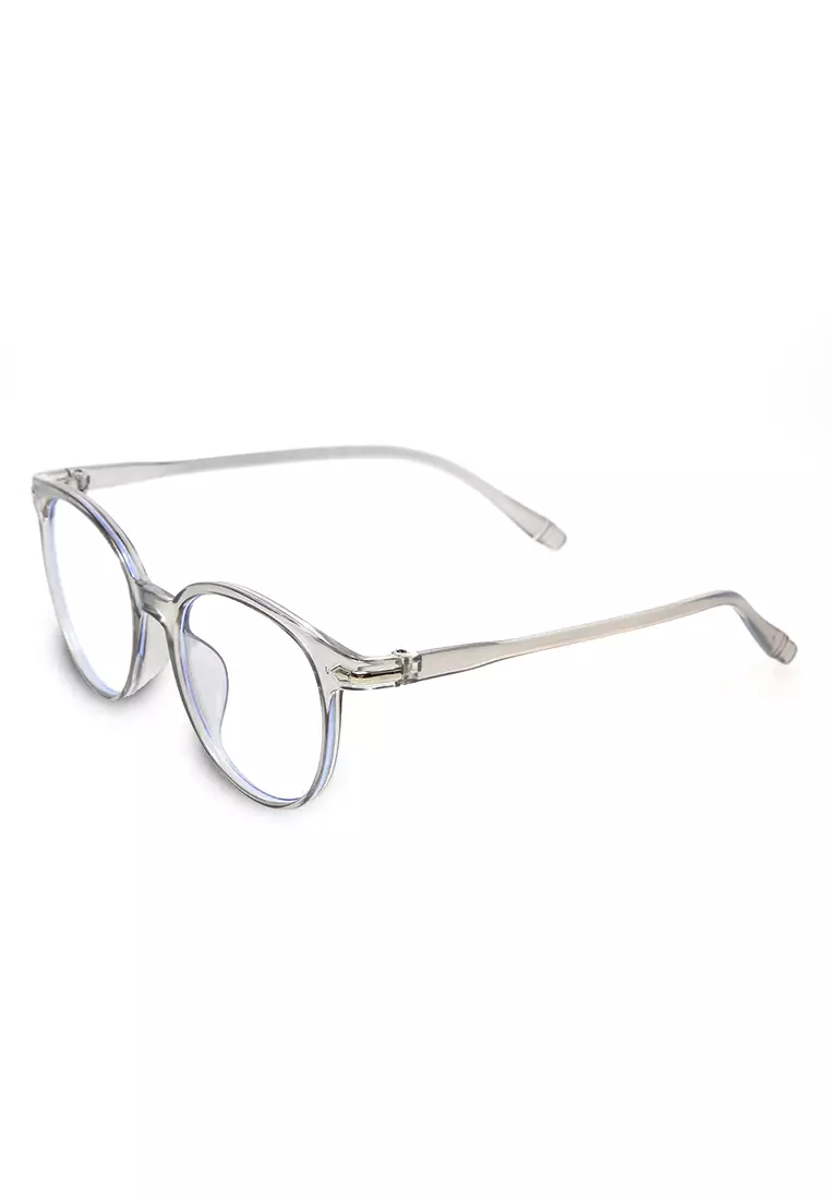 Kacamata Wanita Motif Polos Transparan Premium Quality - Gray