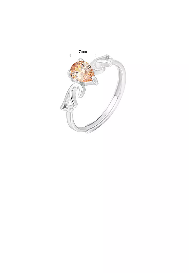 Champagne cubic discount zirconia rings