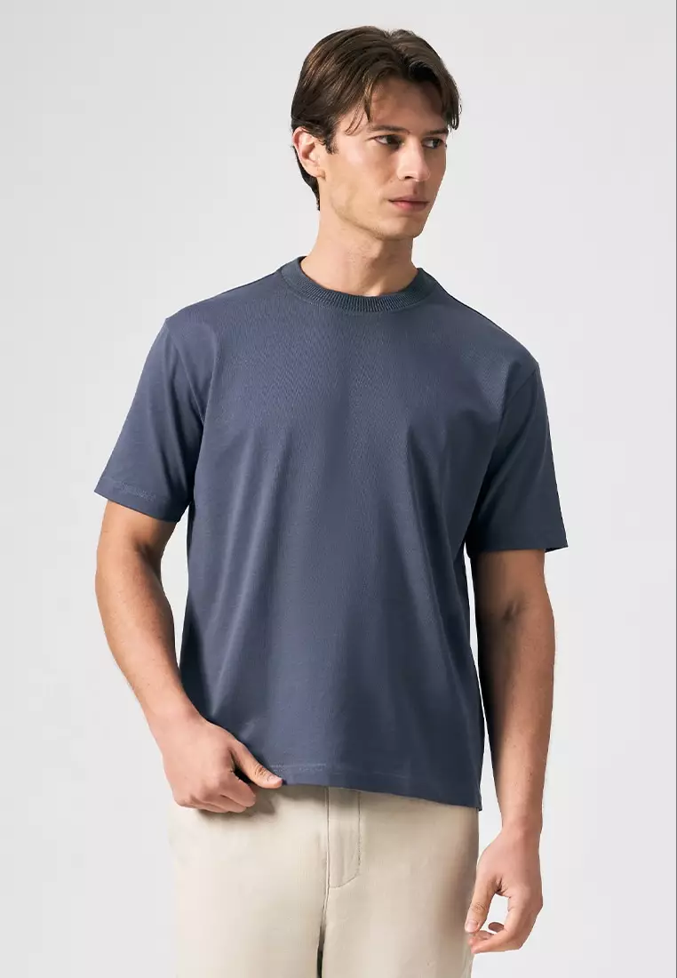 Sorona T-Shirt with Textured Collar Detail