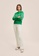Mango green Striped Cotton-Blend Sweatshirt A5FE1AAC94ABDCGS_4