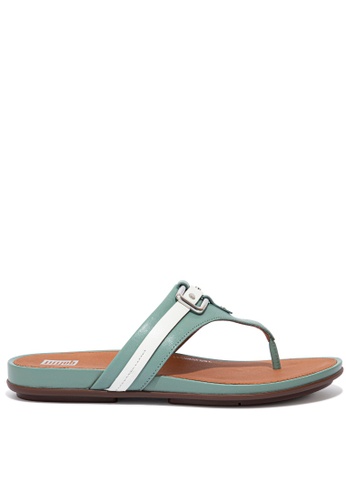 Fitflop FitFlop GRACIE Women's Stud-Buckle Leather Toe-Post Sandals - Bay  Green/Cream (EP2-920) | ZALORA Malaysia