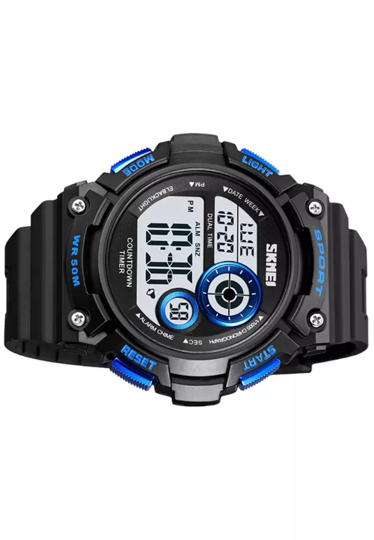 Jam Tangan Digital Pria Waterproof Many Function Strap Tali Material PU Silicone IR99 ORIGINAL