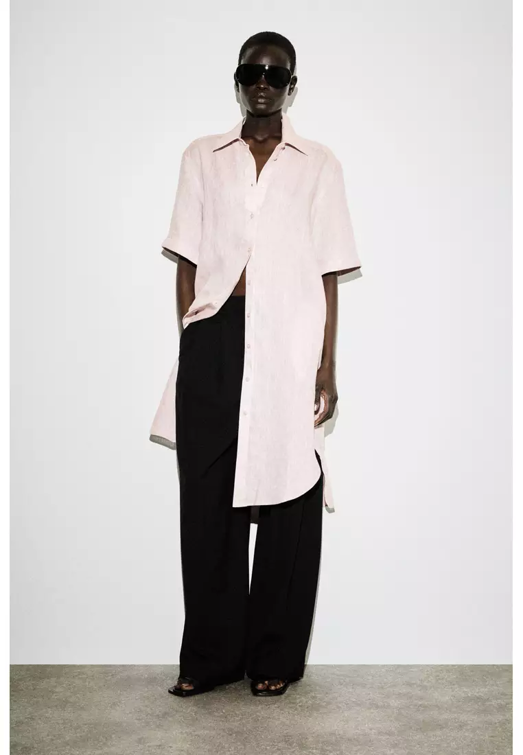 Buy COS SHORT-SLEEVED LINEN SHIRT DRESS Online | ZALORA Malaysia