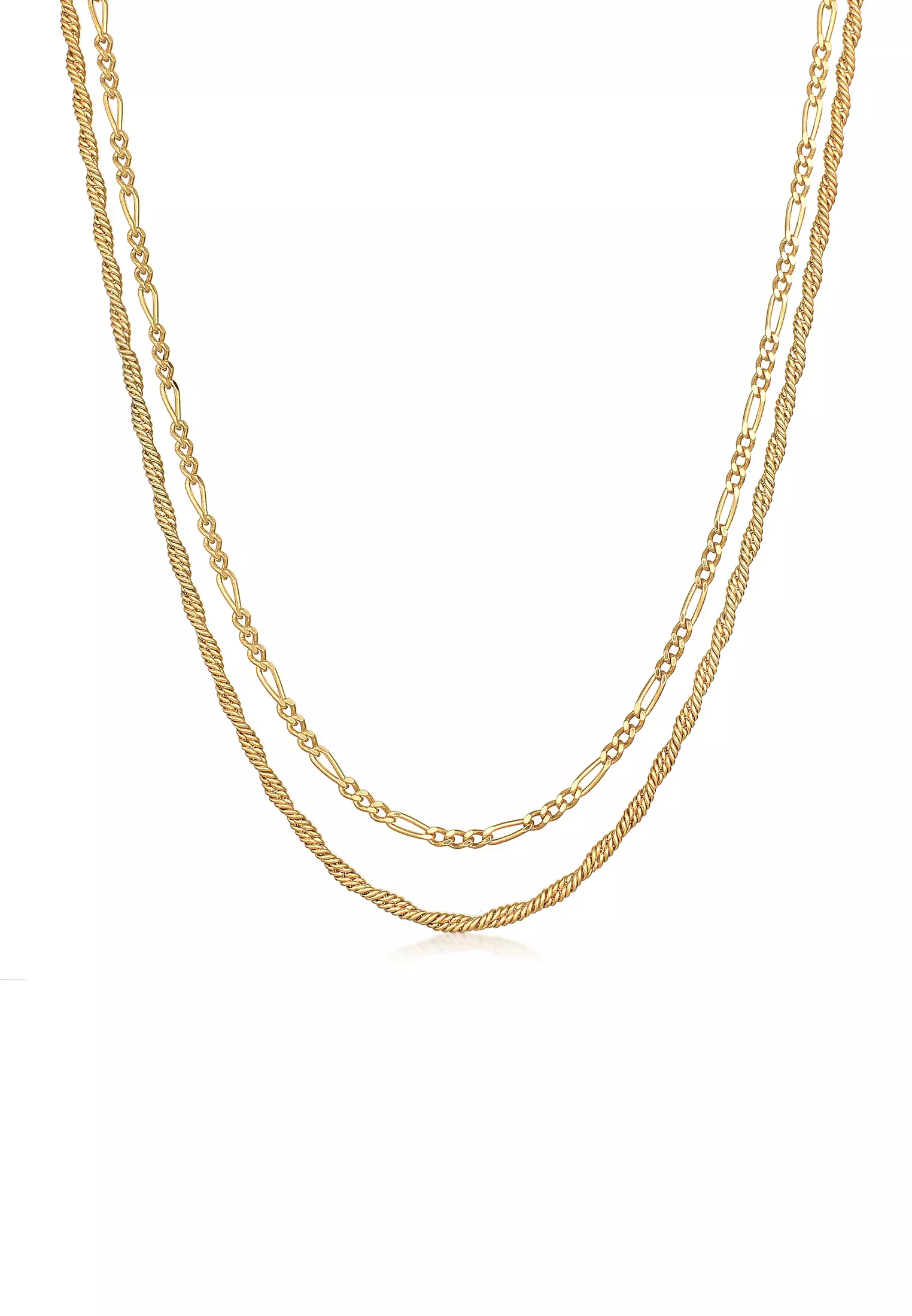 Kuzzoi Necklace Men Cord Figaro Set Of Gold Plated 2025 Buy