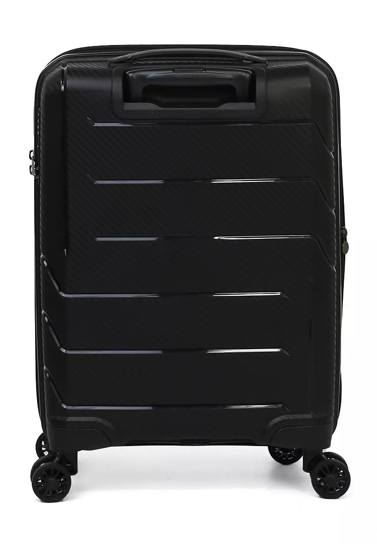 Carlton Koper Size 20inch Classic Design Suitcase Unisex TSA Lock Material Polypropylene ORIGINAL - Black