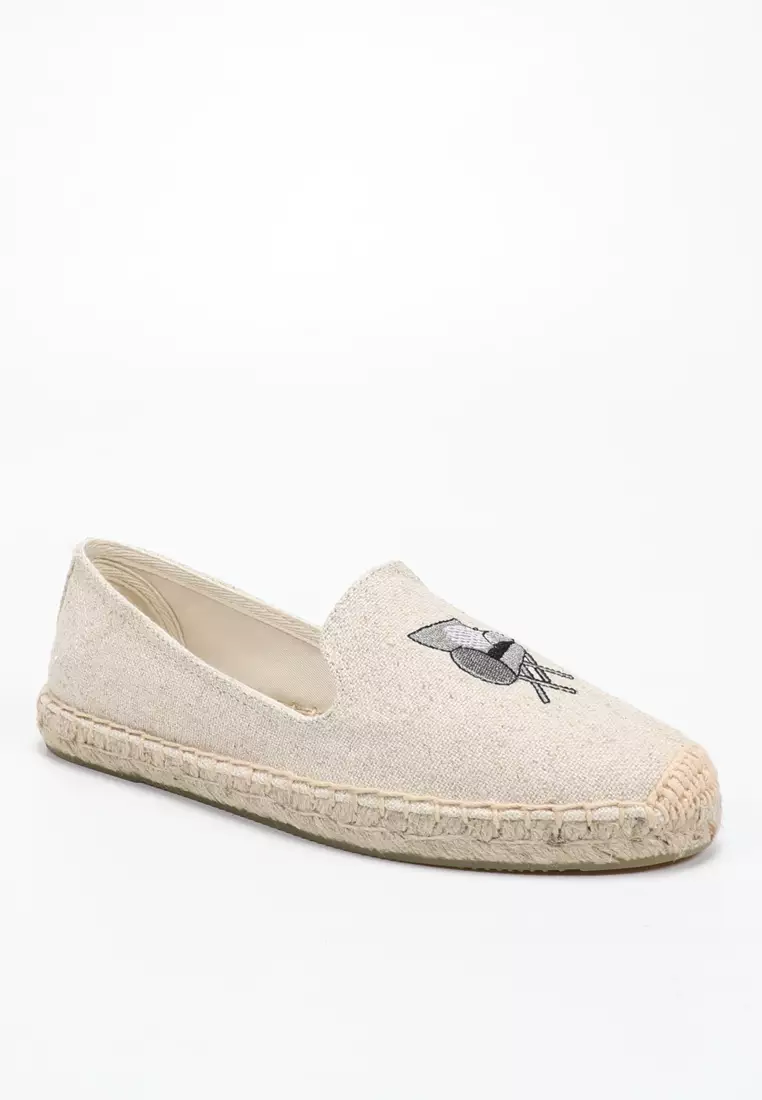 Embroidered Linen Espadrilles HB012