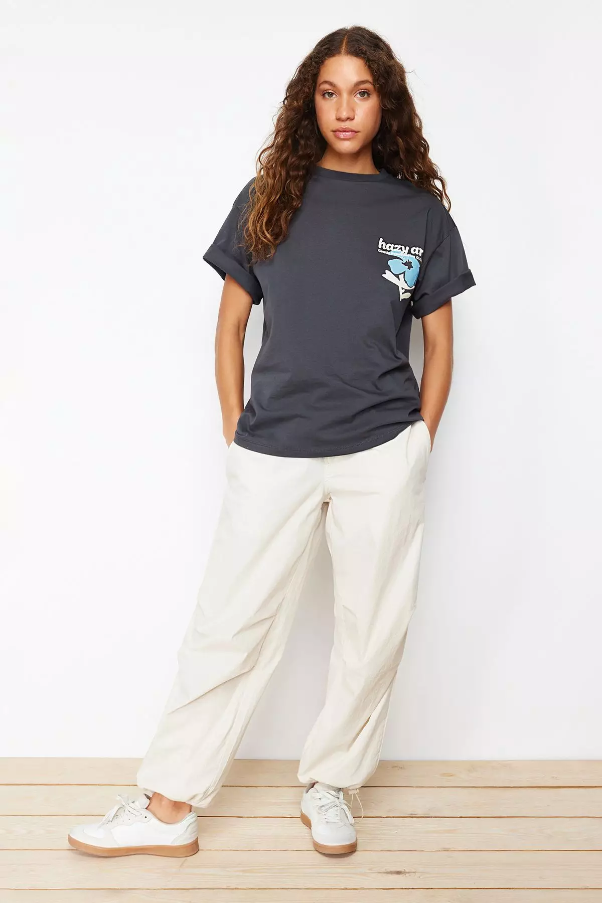 Crew Neck Cotton Graphic T-Shirt