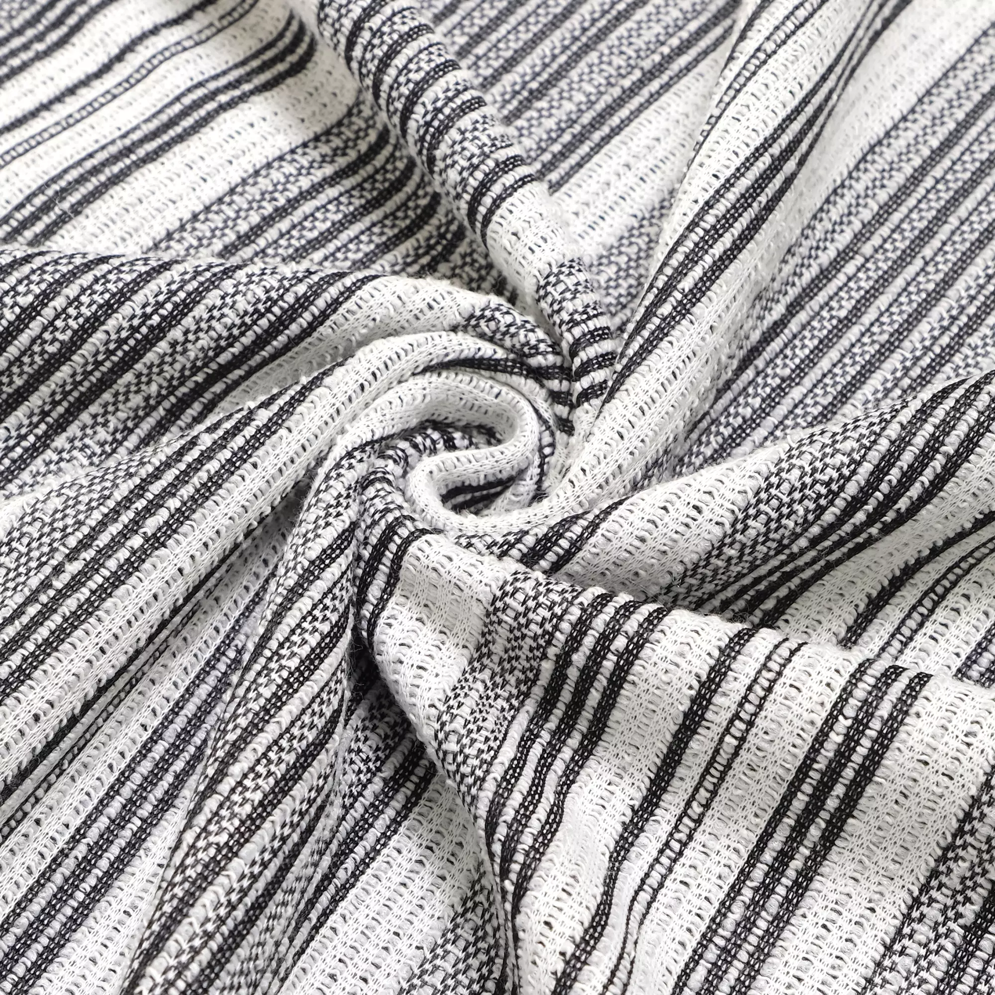 Vertical Stripes Knit T-Shirt White