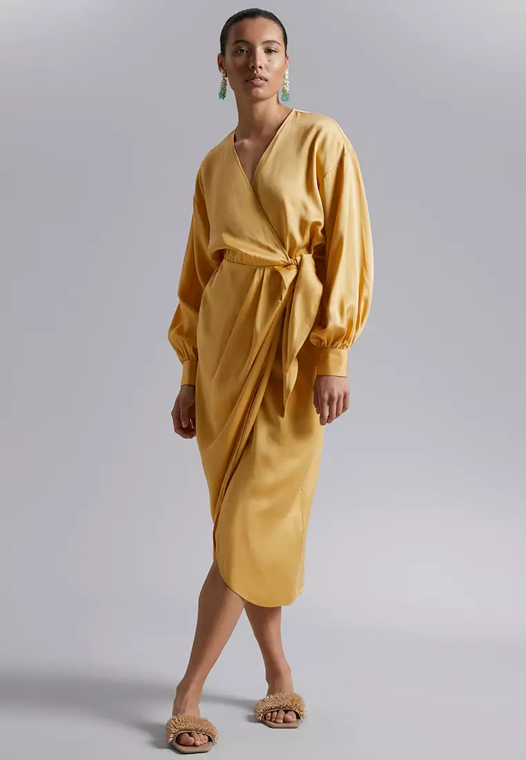 Buy Other Stories V Neck Wrap Dress 2024 Online ZALORA Singapore