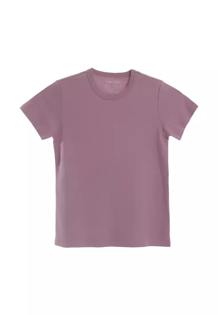Forest Ladies Premium Cotton Round Neck Tee - 822435-76SmokedPurple