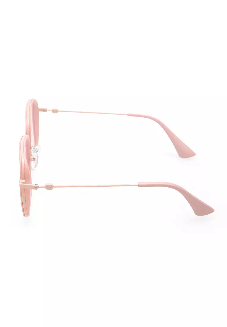 Kiano Oversize Frame Kacamata Anti Radiasi Wanita Desain Stylish Material Metal ORIGINAL - Pink