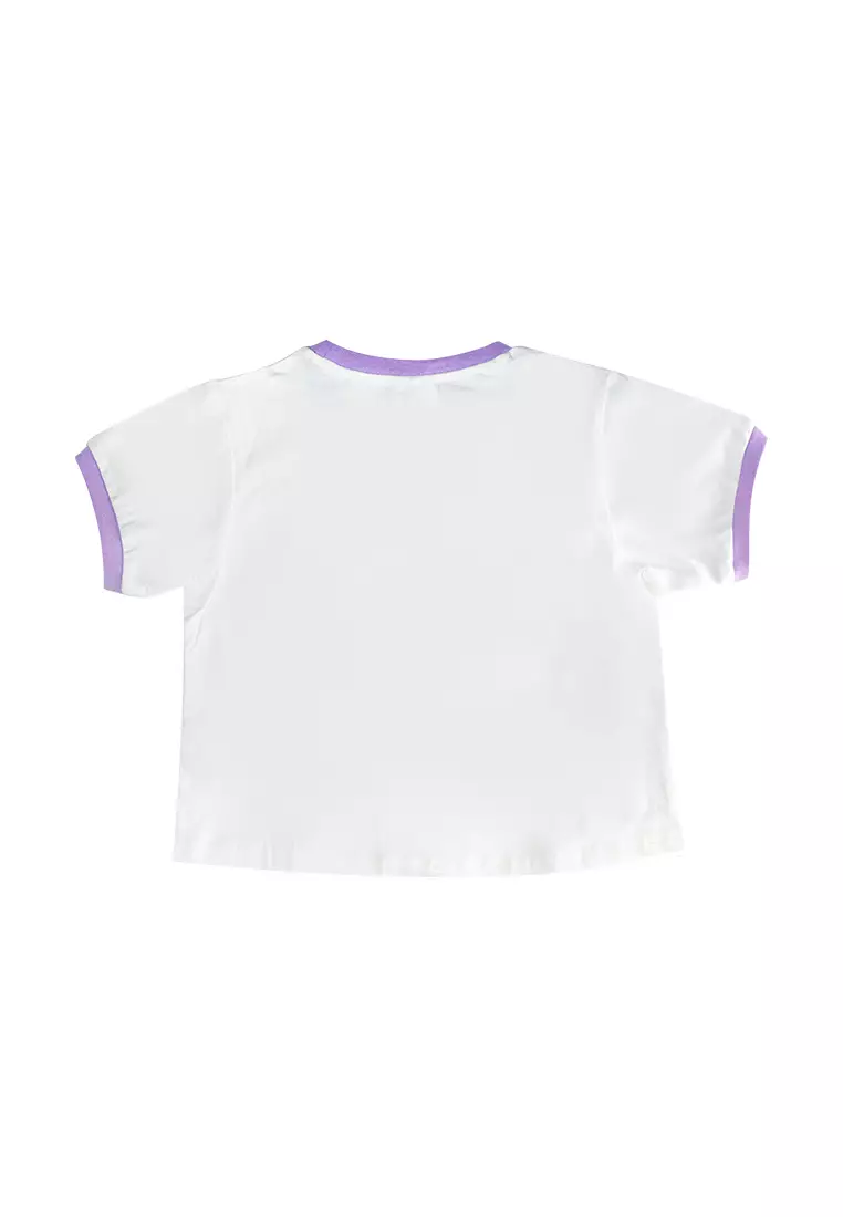 Girls Licensed Graphic Ringer T-Shirt "Kuromi Heart Eyes"