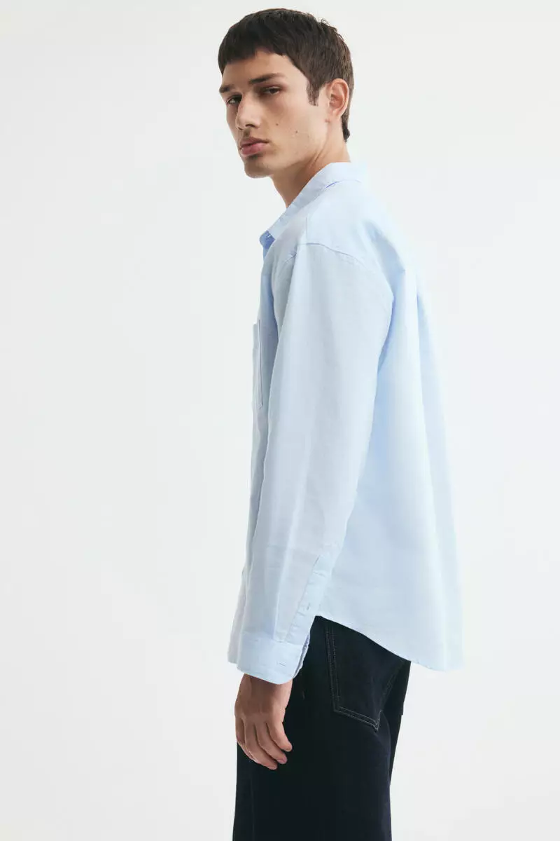 Relaxed Fit Linen-blend shirt