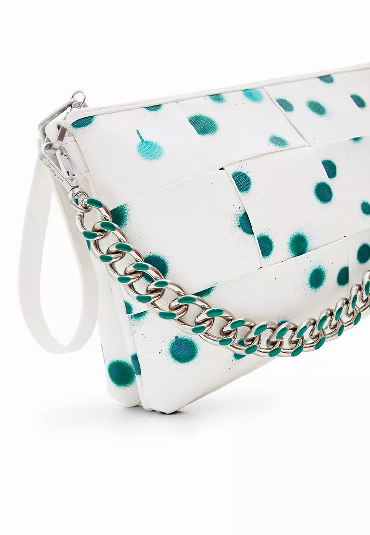 Desigual Woman Accessories M woven droplets crossbody bag.