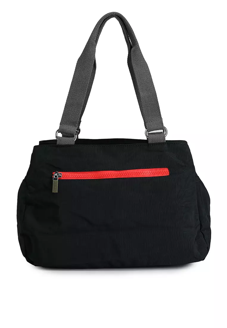 Colour Block Nylon Convertible Shoulder Bag