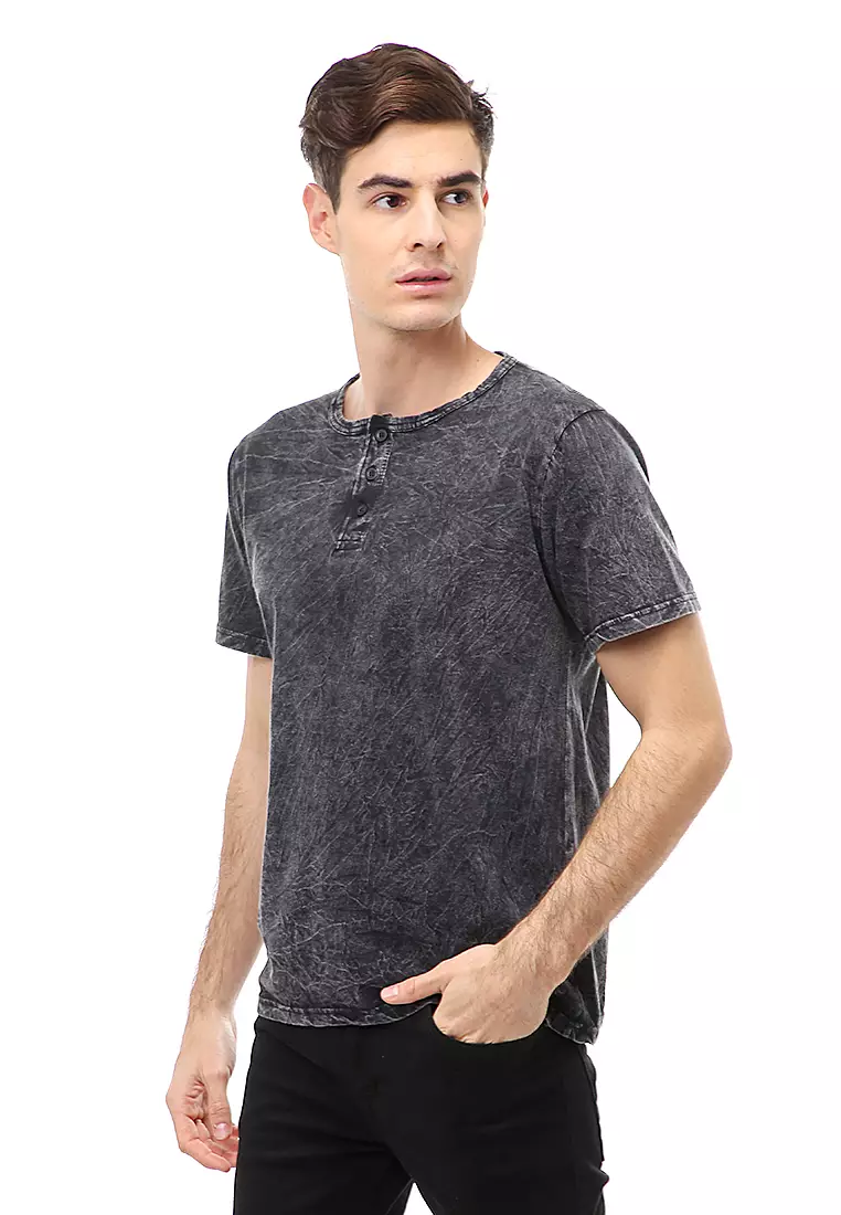 Jack T-Shirt Atasan Kasual Kaos Polos Pria Model Kancing Lengan Pendek Material Cotton ORIGINAL