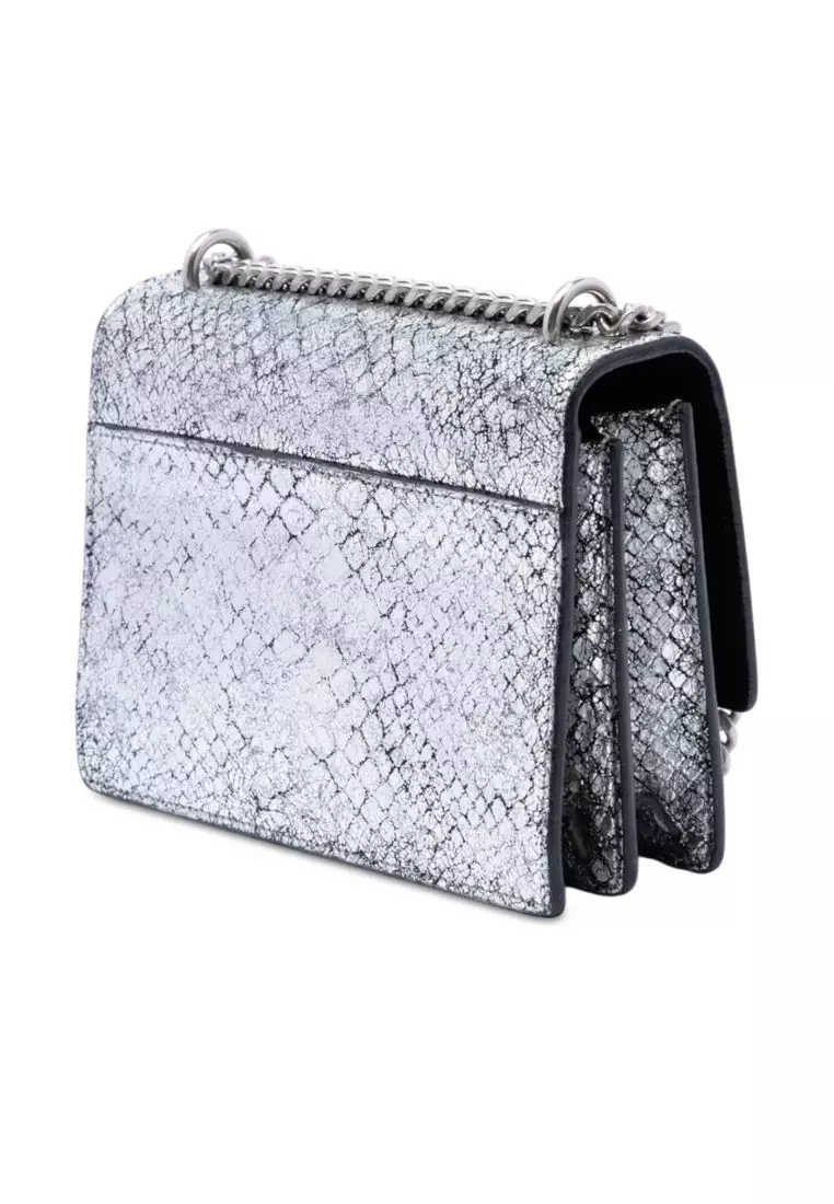 Pre-Loved Saint Laurent Medium Python Embossed Leather Monogram Sunset Crossbody