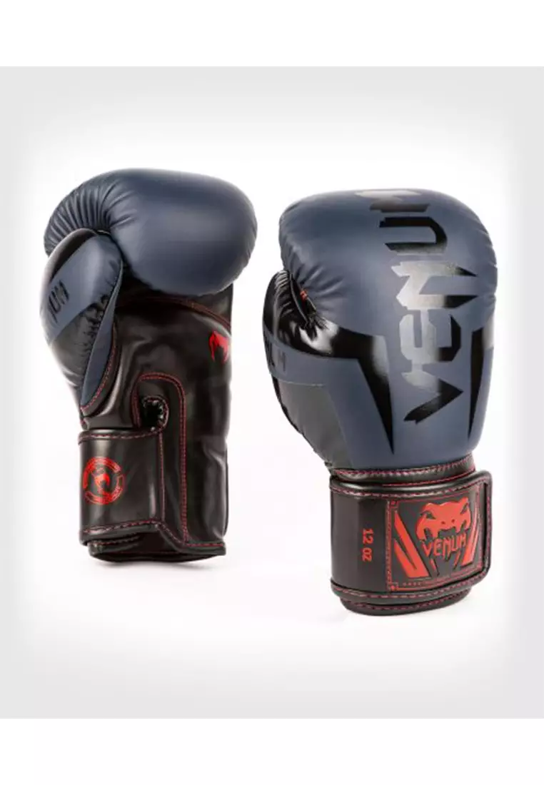 Venum Elite Boxing Gloves Navy Blue/Black-Red