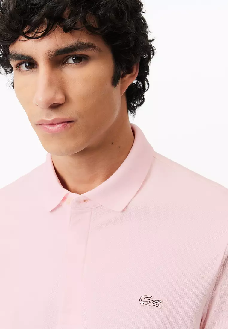 Men's Lacoste Paris Polo Shirt Regular Fit Stretch Cotton Piqué
