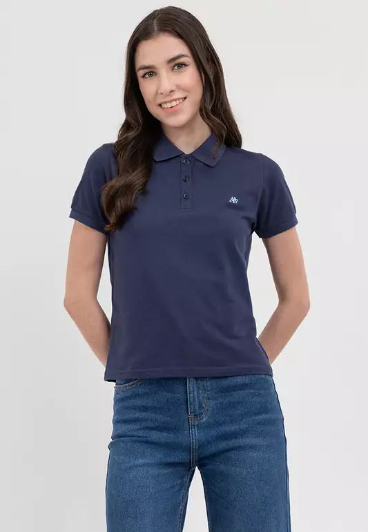 Ladies A87 Polo Shirt Navy Blue