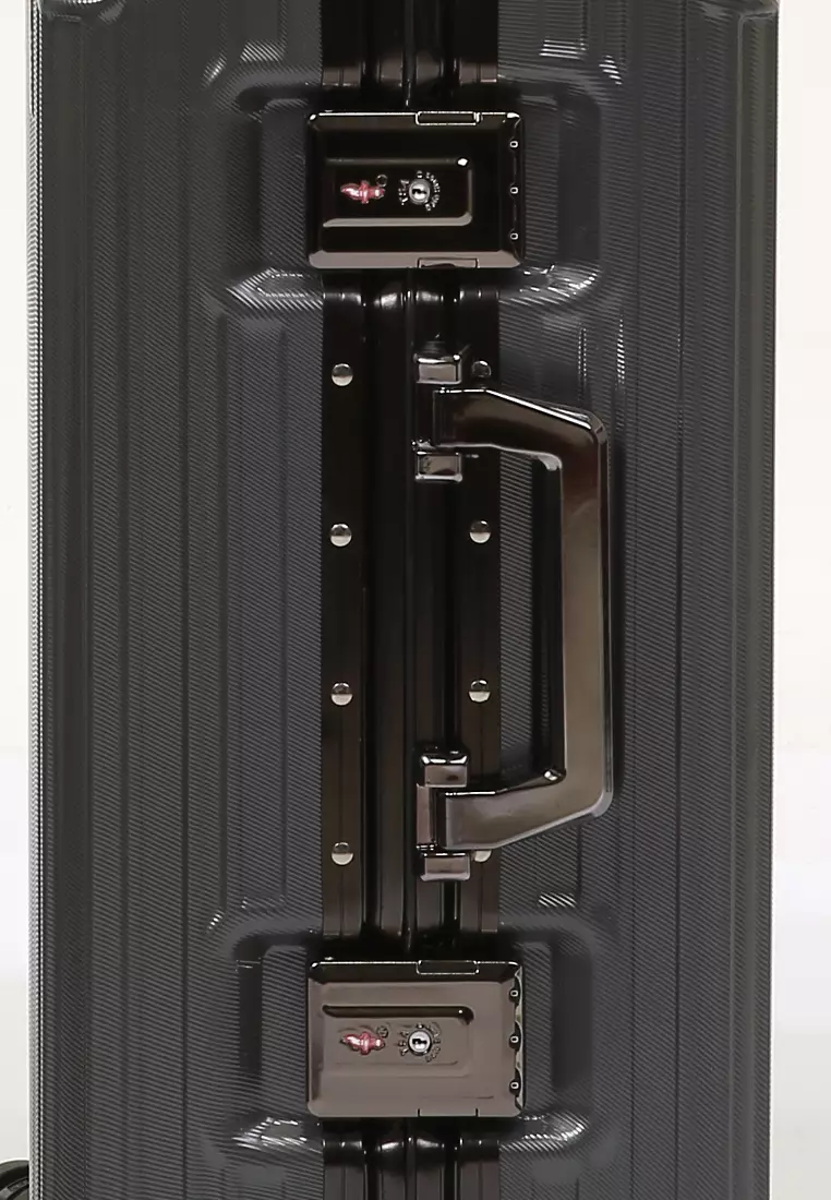 Carlton Koper Alumunium Frame Size 20 Inch Suitcase Unisex TSA Lock Material Polycarbonate ORIGINAL - Gray