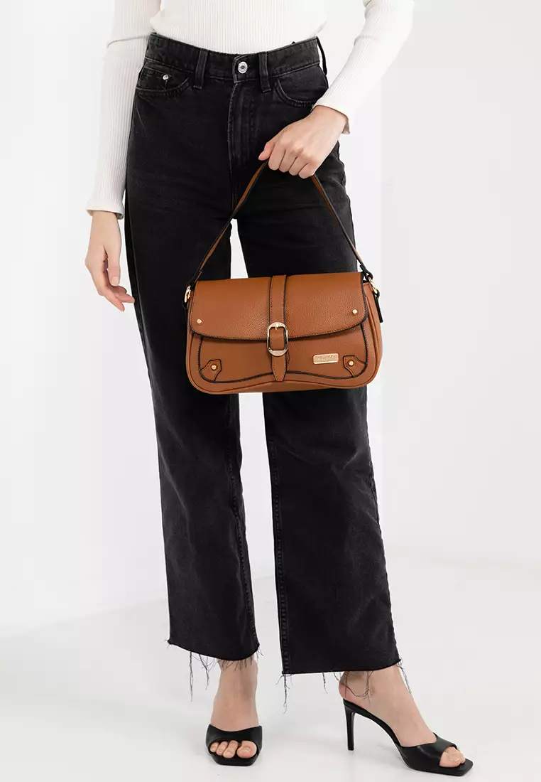 Buy Unisa Pebbled Convertible Top Handle Bag Online ZALORA Malaysia