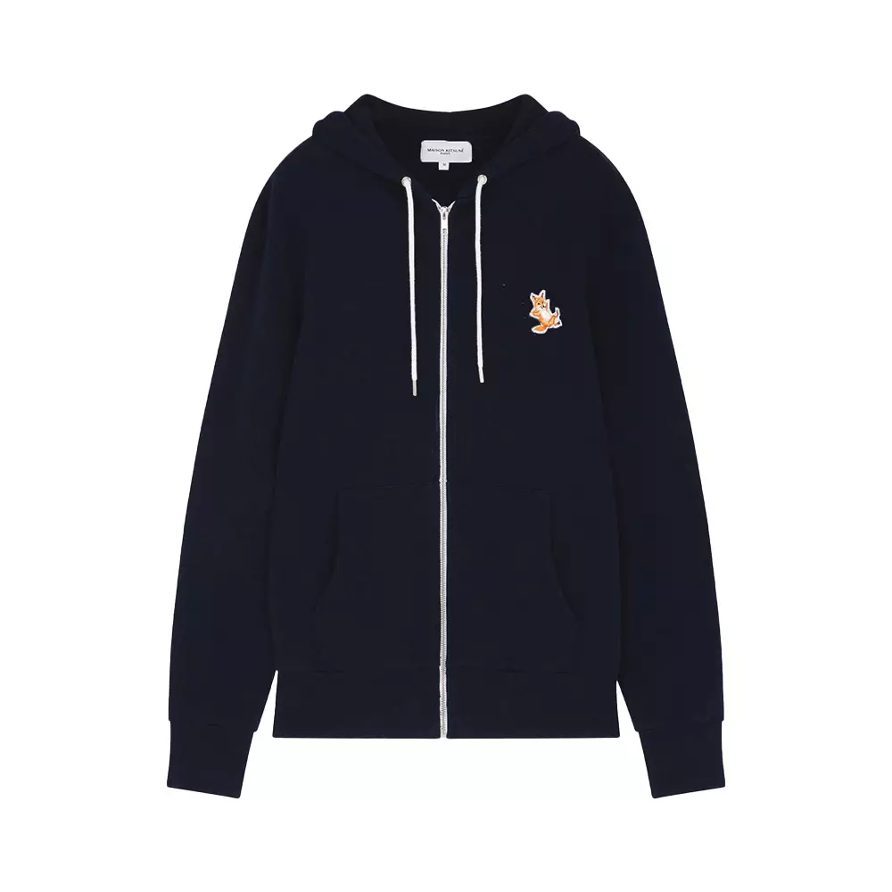 Jual Maison Kitsune Maison Kitsune Chillax Fox Patch Zipped Hoodie