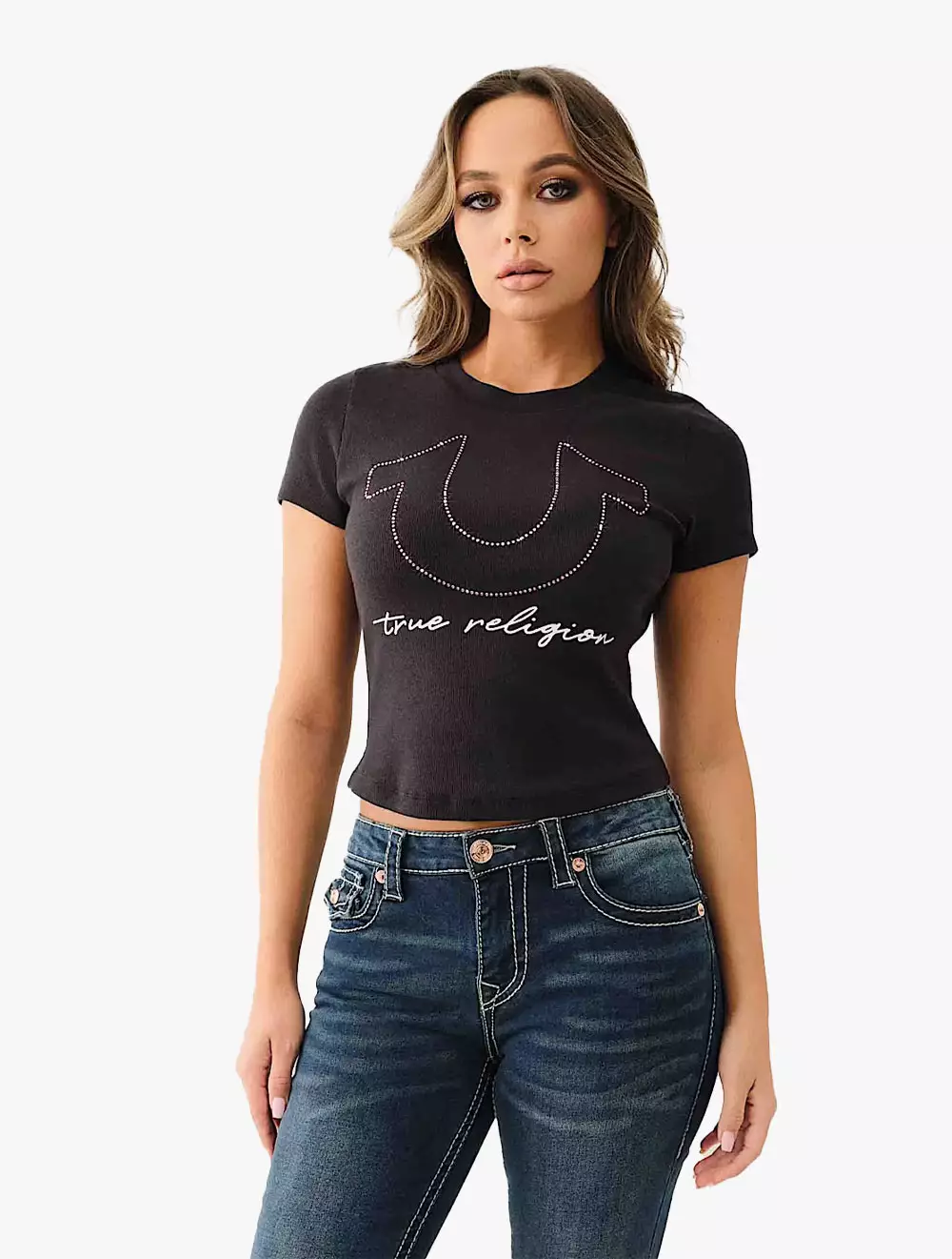 Jual True Religion True Religion Women T-Shirts CRYSTAL HS RIB