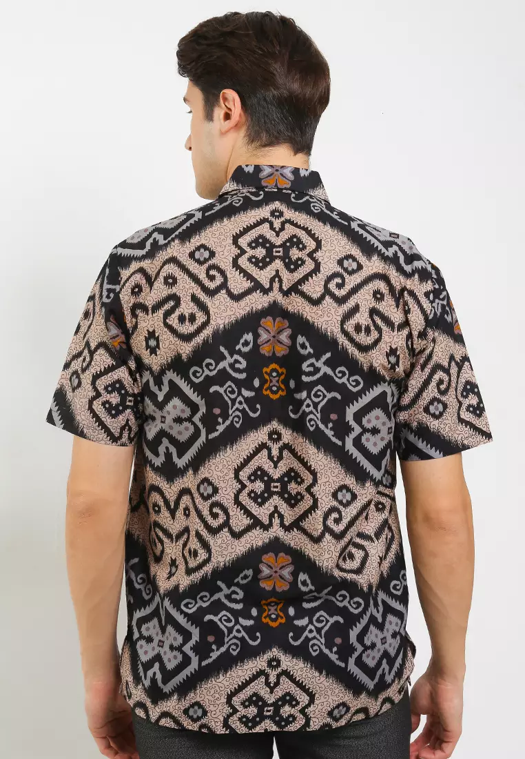 Faloya Kemeja Batik Premium Pria Casual Modern Lengan Pendek