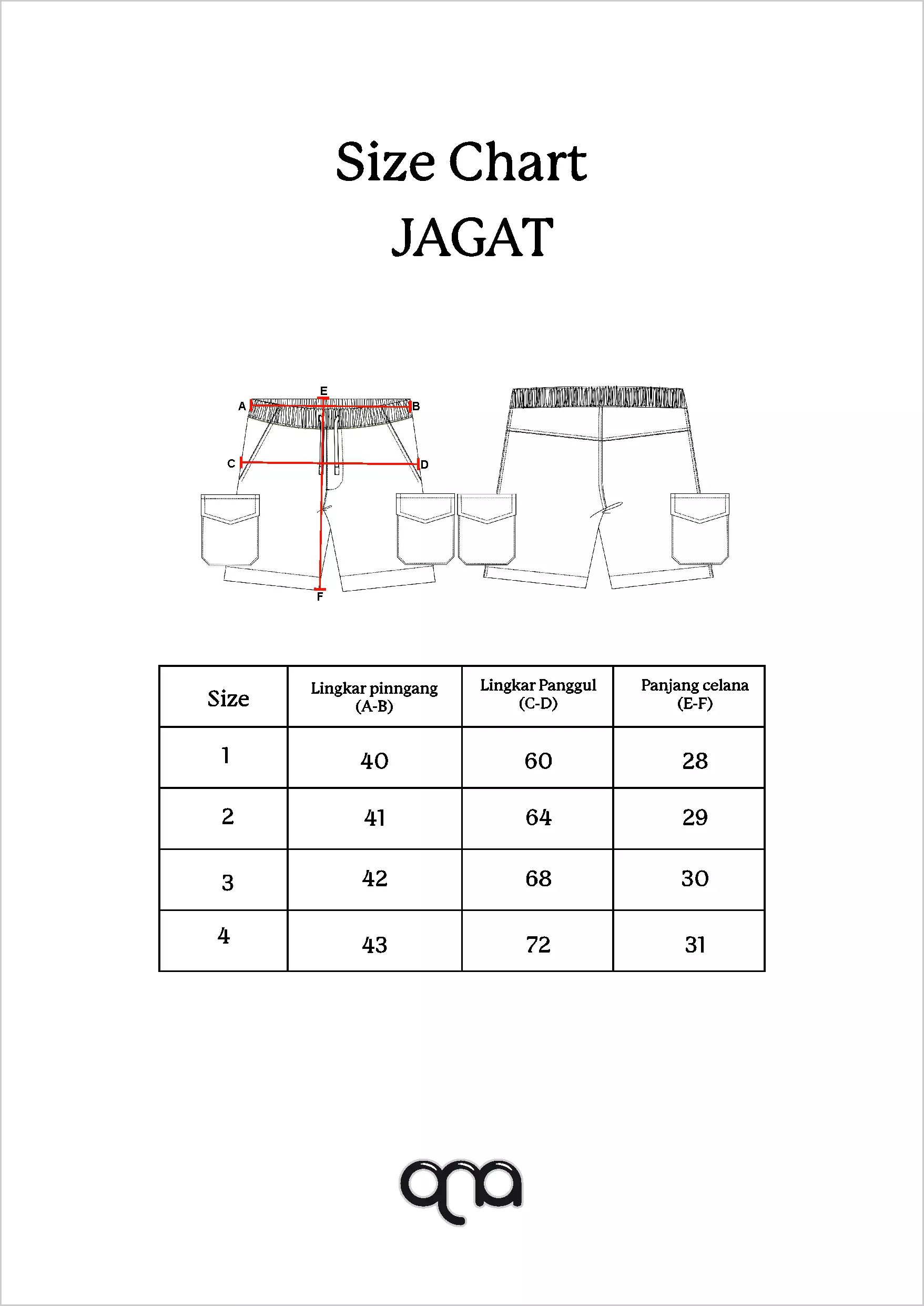 Qna Boy Jagat Celana Pendek Katun Anak Khaky Muda