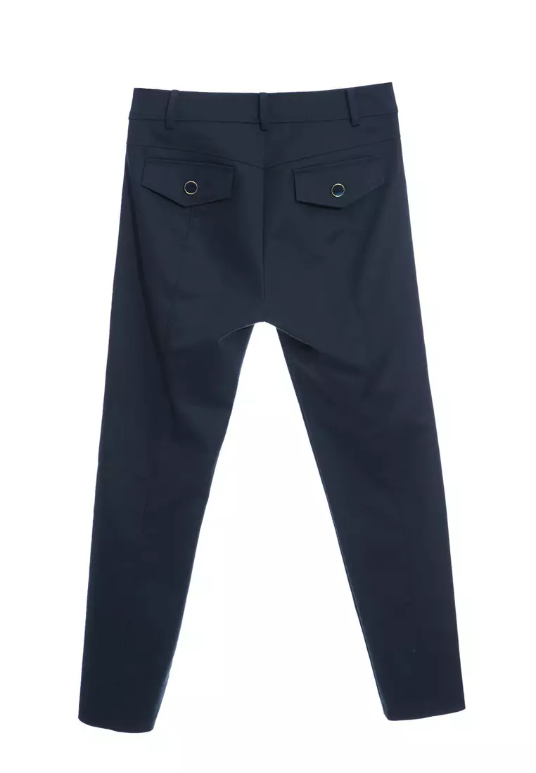 Basic Slim Fit Navy Pants