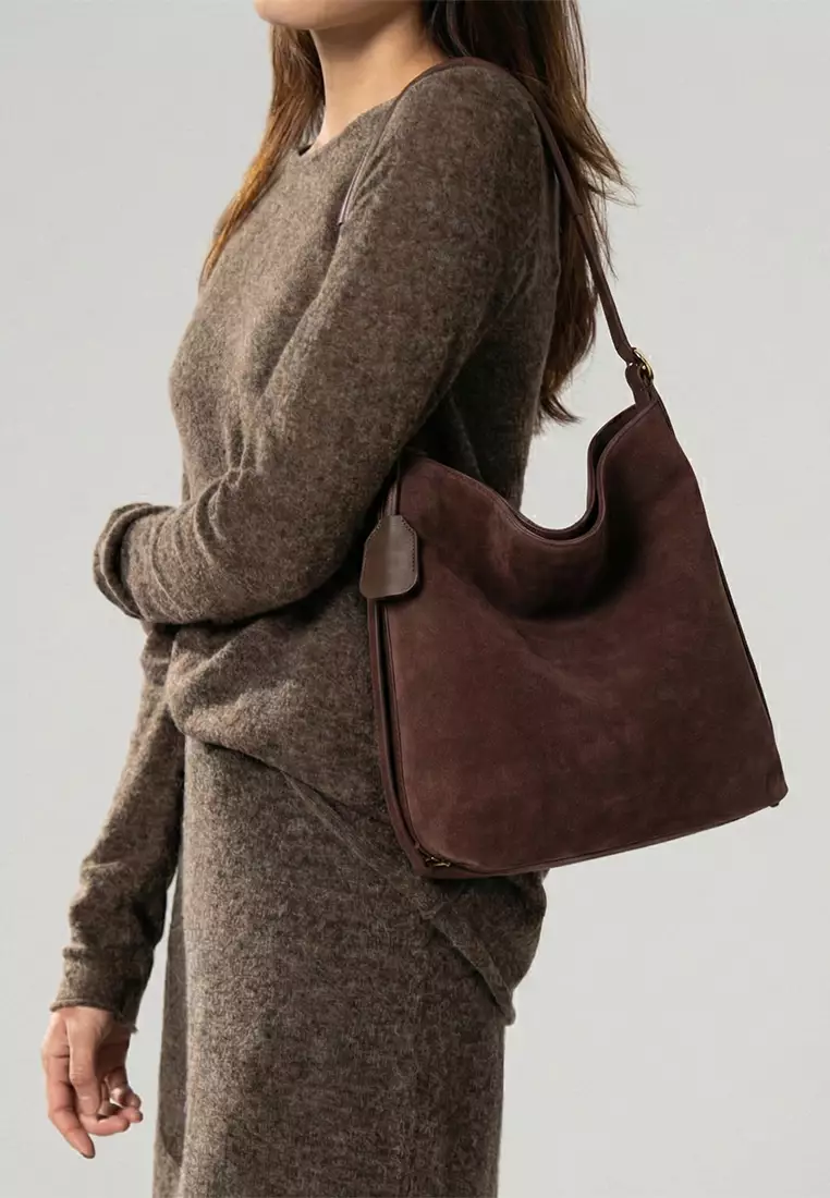 [Limited] DON Shoulder Bag - Suede Coconut Shell