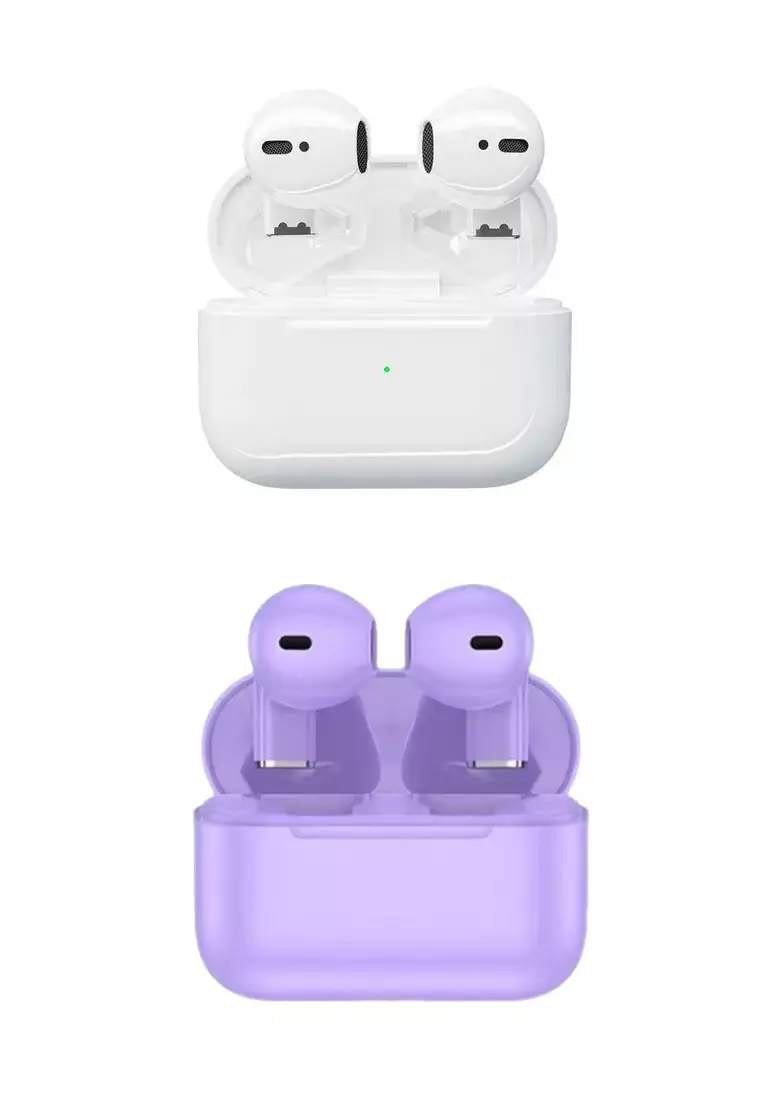 Value Deal - 2 pieces 5S PRO Mini Wireless Earbuds - TWS (True Wireless Stereo) - White / Purple