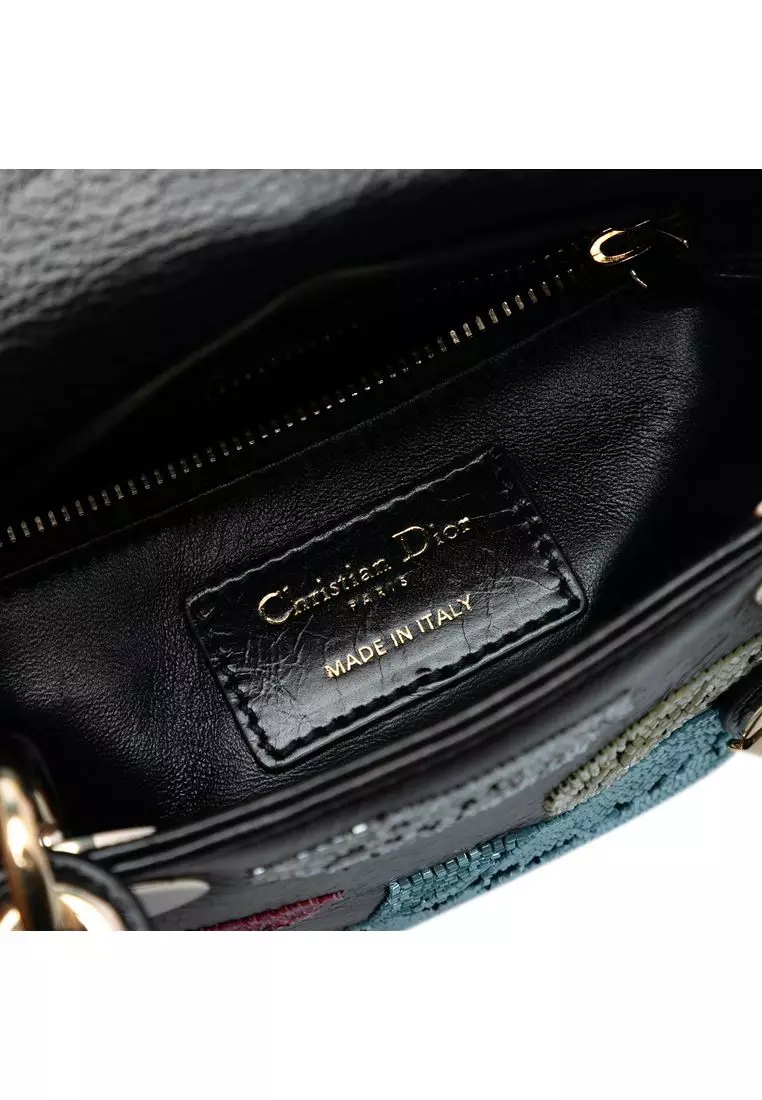 Pre-Loved Dior Mini Calfskin Beaded Lady Dior