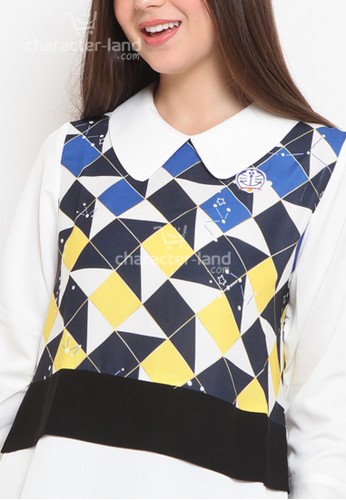 Jual Doraemon Doraemon Geometric With Vest Pattern Shirt Blue
