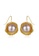 SUNRAIS gold Premium color stone golden flower earrings 641CCACEE6000FGS_1