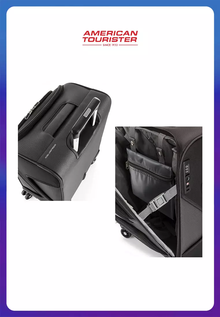 American Tourister Maxwell Spinner Koper Softcase Small (50cm/18inch) TSA - Black