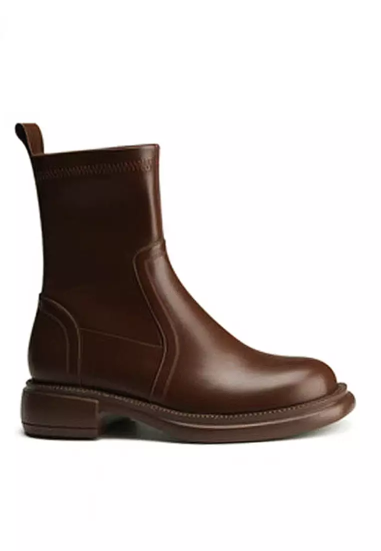 Discount on Twenty Eight Shoes  shoes - SKU: VANSA Stretch Microfiber Leather Platform Boots VSW-B76826