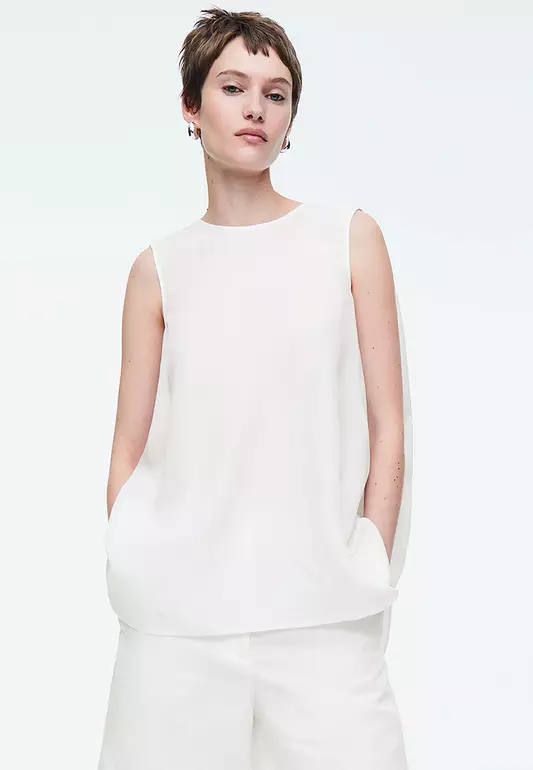 Twist-Back Sleeveless Top