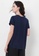 NE Double S blue NE Double S Round Neckline Front with Pocket @ Sleeve Opening Trim with lace Detail Tee FE9E2AA8C755B6GS_3