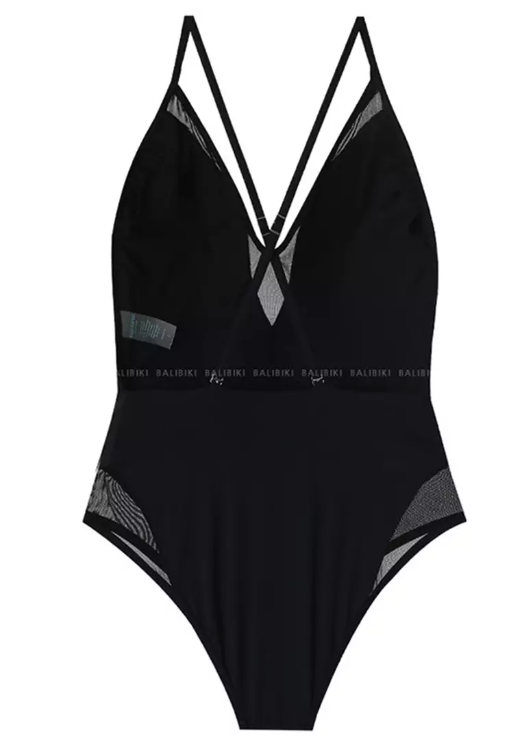 Buy Halo Black Deep V Slim Fit Swimsuits 2023 Online ZALORA Singapore