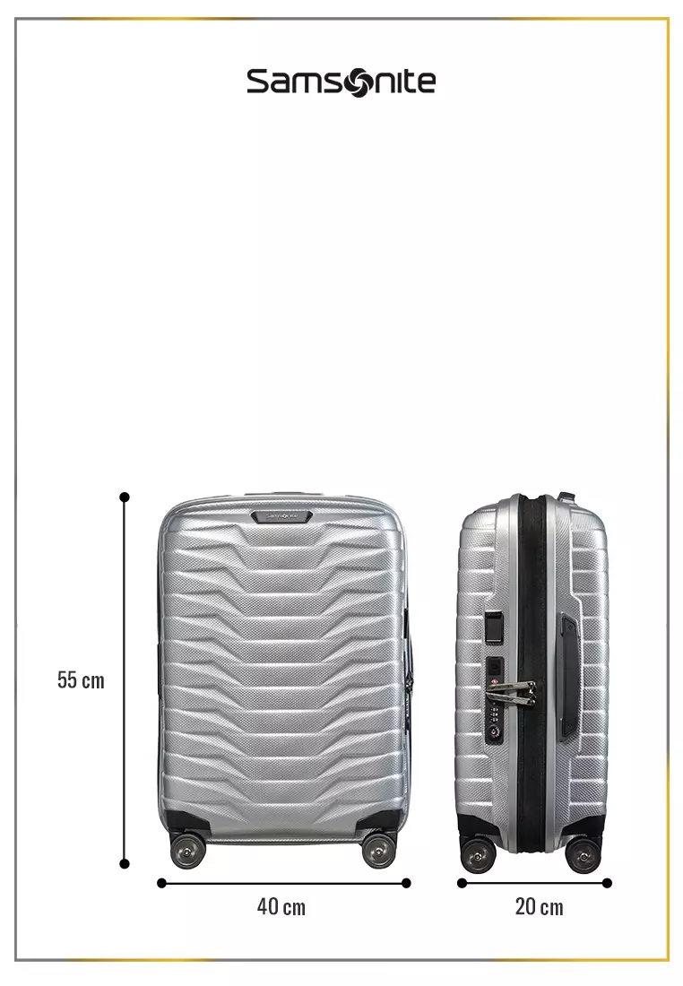 Samsonite Koper Hardcase Proxis Spinner 55/20 Expandable - Silver