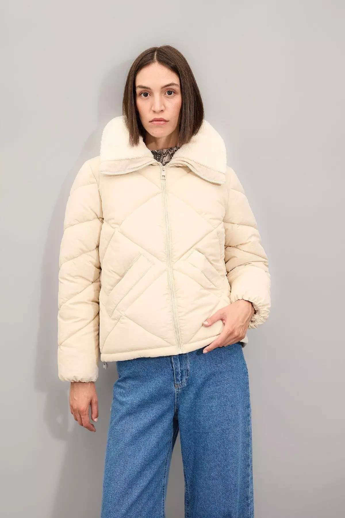 Faux Fur Inside Puffer Jacket