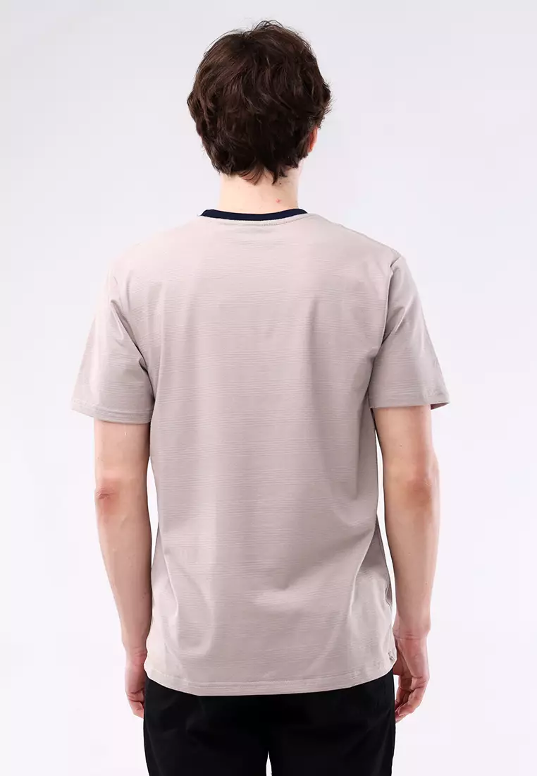 Round Neck Crazylines Short Sleeve