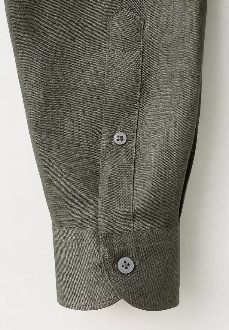 Regular-Fit 100% Linen Shirt