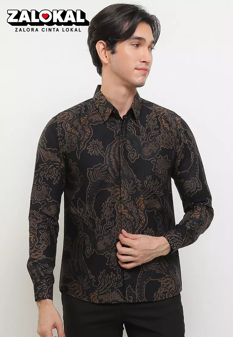 BATIK TALENTA EXCLUSIVE Lengan panjang Slimffit BUNGGA KEMBANG SPT